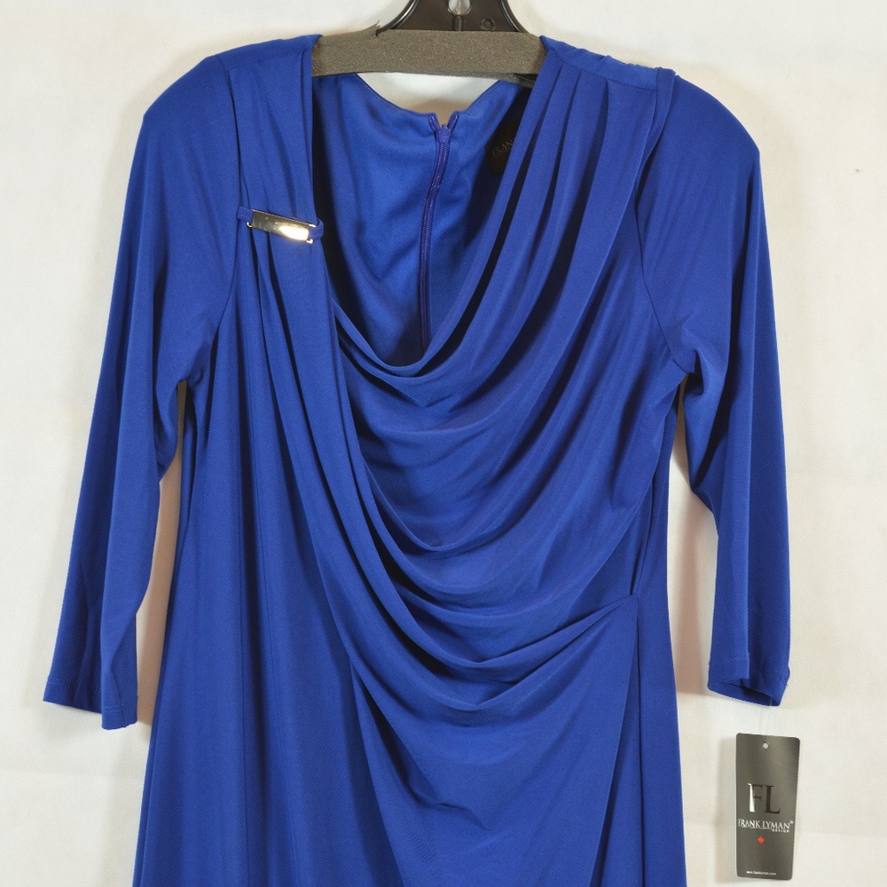 Frank Lyman Blue Dress SZ 12 NWT - Picture 1 of 7